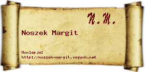 Noszek Margit névjegykártya